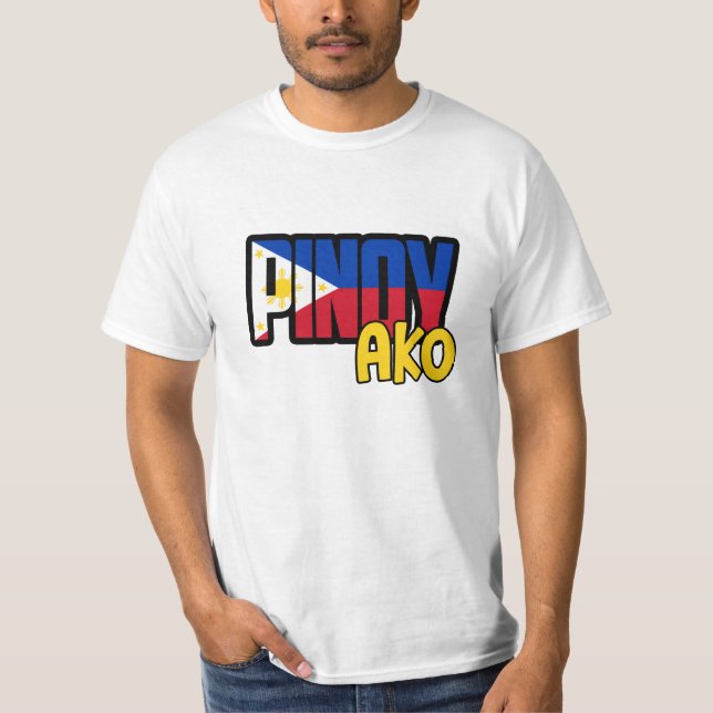 Pinoy Ako T-tröja - filippinska skjortor T-shirt (Framsida)