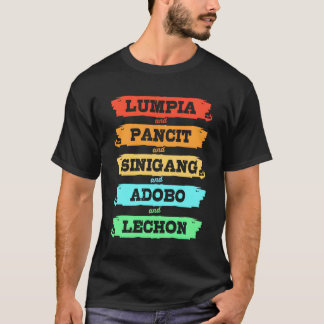 Pinoy Filippinerna Merch filippinsk mat tjej T Shirt