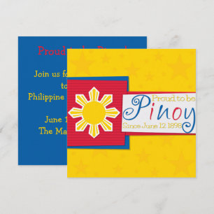 Pinoy filippinsk självständighetsdag-inbjudan inbjudningar