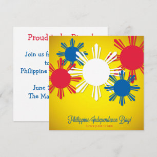 Pinoy filippinsk självständighetsdag-inbjudan inbjudningar