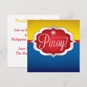 Pinoy filippinsk självständighetsdag-inbjudan inbjudningar