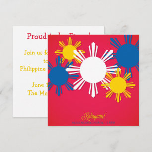 Pinoy filippinska självständighetsdag-inbjudan inbjudningar