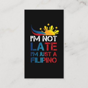 Pinoy Jokes punktlighet Filippinerna Visitkort