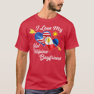 Pinoy Pride I Kärlek. Min Hett Filipino pojkvän T Shirt