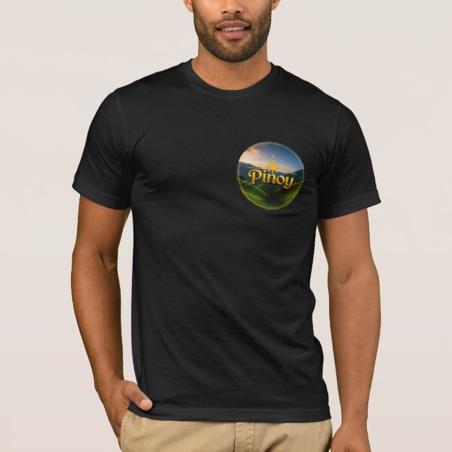 Pinoy Pride: Land of Gold and Green T Shirt (Framsida)