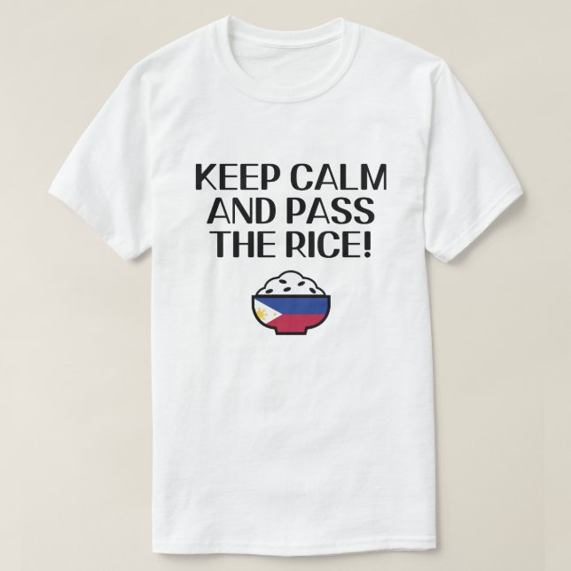 PinoyDesignar "BEHÅLLANS LUGN OCH PASSA RISET! T-S T Shirt (Design framsida)