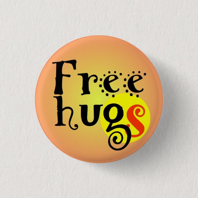 pins button Free hugs GS enterlaced 3,2 cm (Framsida)