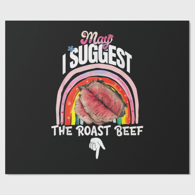 Pinsamt kan jag föreslå rostbiff presentpapper (Platt)