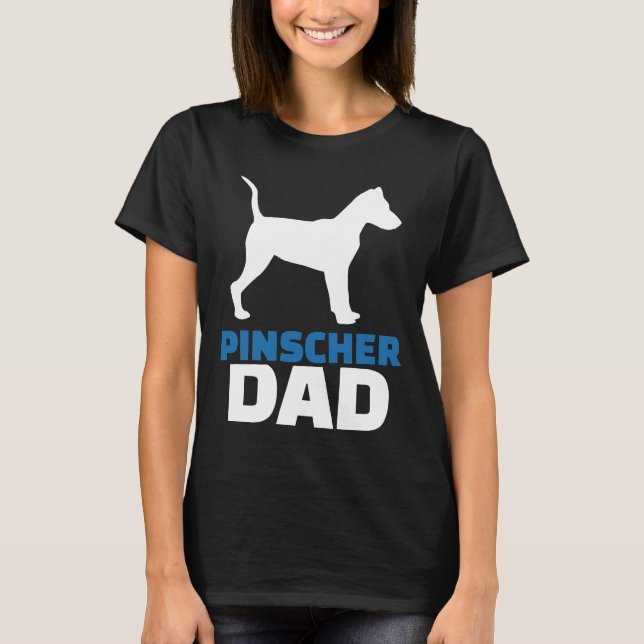 Pinscher Pappa T Shirt (Framsida)
