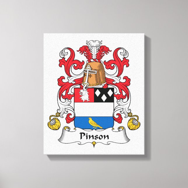 Pinson Family Crest Canvastryck (Framsida)