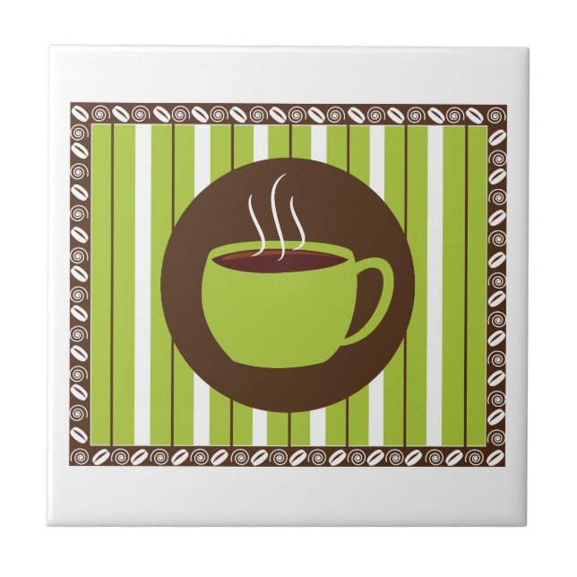 Pinstripe Coffee Kakelplatta (Framsidan)