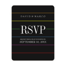 Pinstripe Pride Färger Svar Gay Bröllop