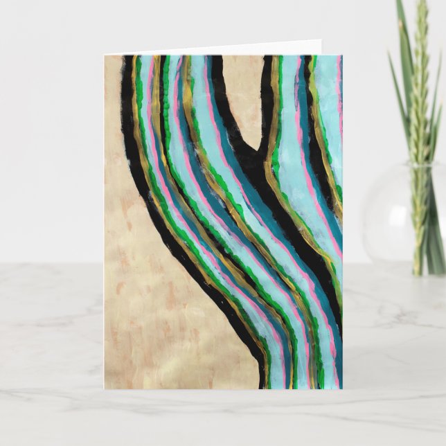 "PINSTRIPED CACTUS" KORT (Framsida)