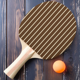 Pinstriping Djup Skogsbrun Färg Pingisracket