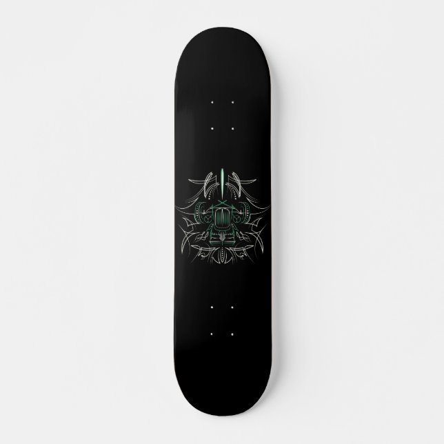 Pinstriping Hot rod Mini Skateboard Bräda 18,5 Cm (Framsida)