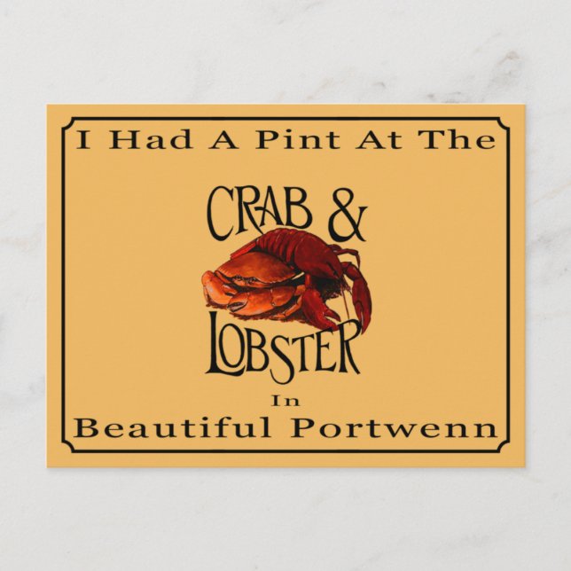 Pint at the Crab and Lobster Vykort (Framsida)