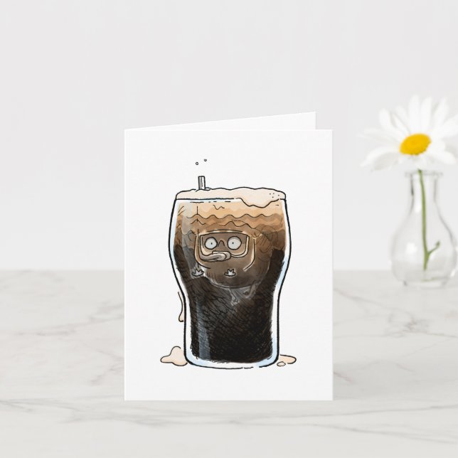 Pint Diver pug Card Kort (Liten växt)