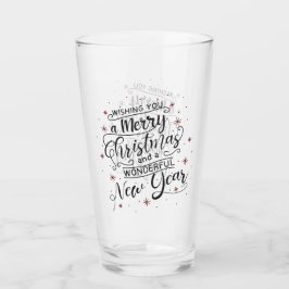 Pint Glass av god jul och Gott nytt år Glaskopp
