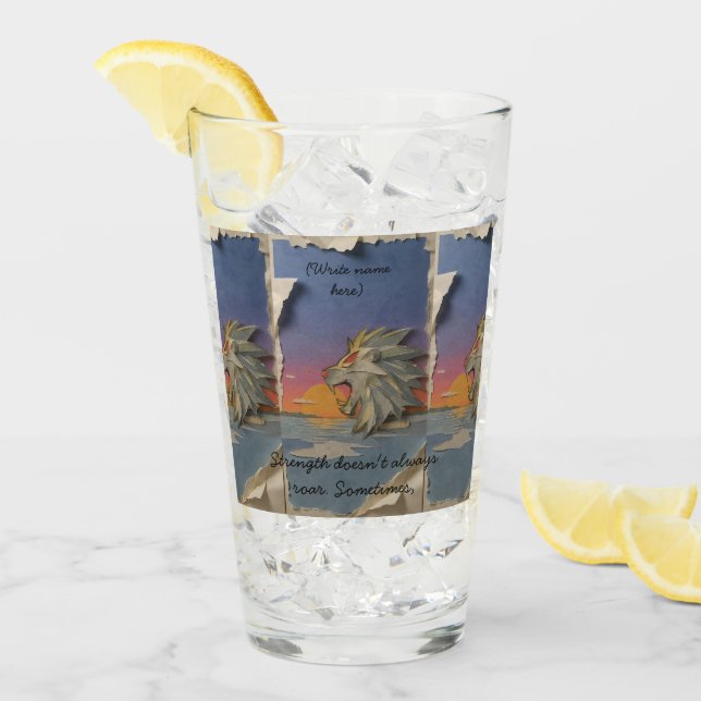  Pint Glass Awaken the Lion Glaskopp (Framsida Ice)