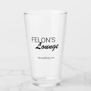 Pint Glass, "Felons Lounge" Glaskopp