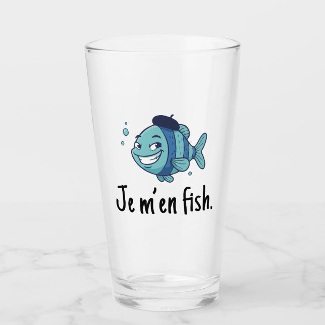 Pint Glass - Je m'en fish Glaskopp (Framsida)