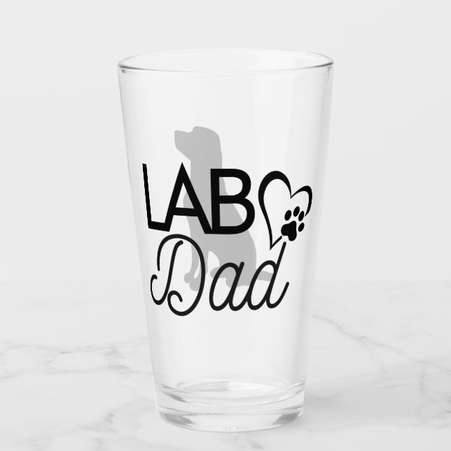 Pint Glass ’Lab Pappa’ Glaskopp (Framsida)