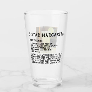 Pint Glass med 5 stjärnor Margarita Recipe Glaskopp