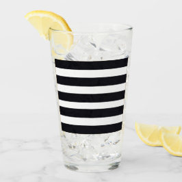 Pint Glass - Modern Chic Black and White Rand Glaskopp