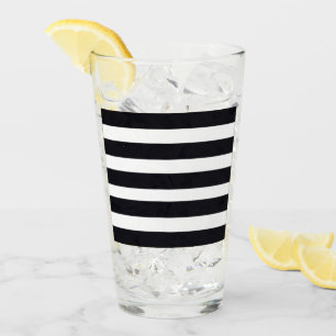 Pint Glass - Modern Chic Black and White Rand Glaskopp