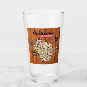 Pint Glass - Wisconsin Supper Klubb Karta Glaskopp