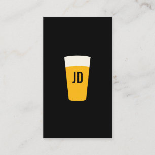 Pint of Beer Logotyp Black Visitkort