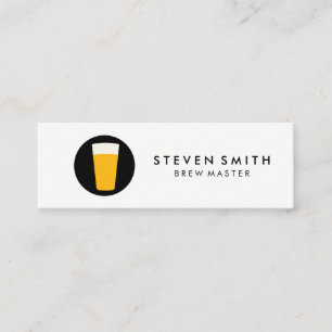 Pint of Beer Logotyp Black White Mini Visitkort