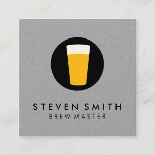 Pint of Beer Logotyp Fyrkantigt Visitkort