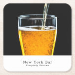Pint of Beer, Pub/Brewery Underlägg Papper Kvadrat<br><div class="desc">Pint of Beer,  Pub/Brewery Papper Underläggs by the Affärskort Store.</div>
