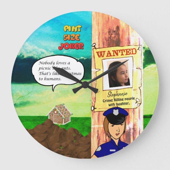 Pint Storlek Joker-klocka Stor Klocka (Framsida)