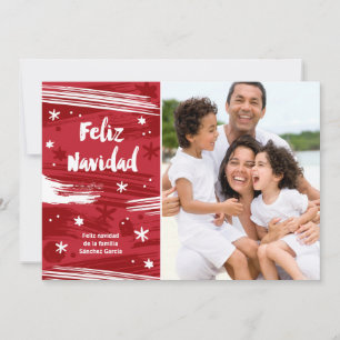 Pintado Feliz Navidad Julkort