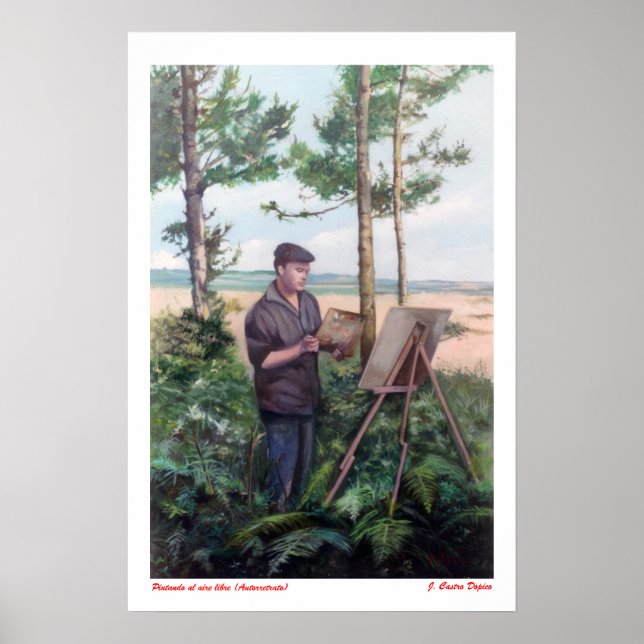 Pintando al aire libre (Autorretrato) Poster (Framsidan)