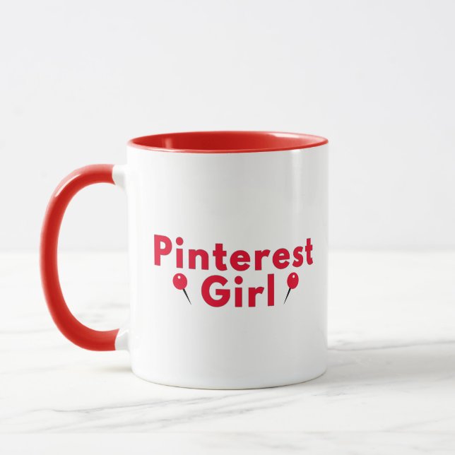 Pinterest-flicka  mugg (Vänster)