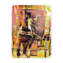 Pinto Amish Horse 8-bitars Art