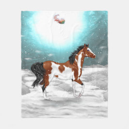Pinto Arabian Horse jul Fleecefilt