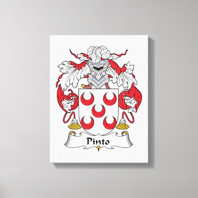 Pinto Family Crest Canvastryck (Framsida)
