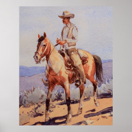Pinto-hästen av Edward Borein Poster