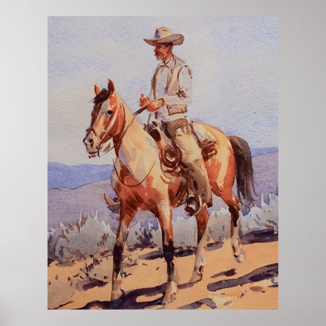 Pinto Horse av Edward Borein Poster (Framsidan)