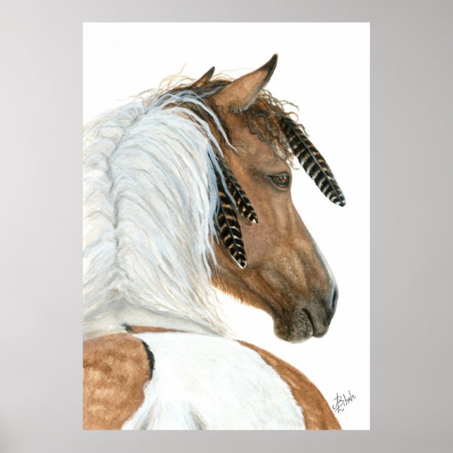Pinto Horse by BiHrle Poster (Framsidan)