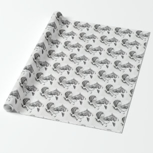 Pinto Horse och Jultomten Presentpapper