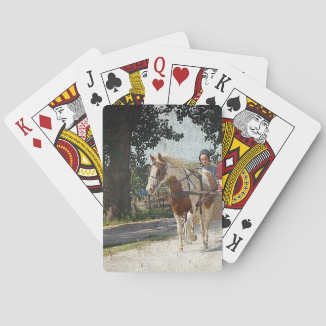 Pinto och children in buggy spelkort (Baksidan)