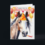 Pinto Paint Horse Funny Birthday Kort<br><div class="desc">Denna födelsedagsfirande är en redo som är en Paint-ras med pinto,  eller så kan vissa kalla fläckmarkeringar och hästälskaren är säker på att bli förvånad.</div>