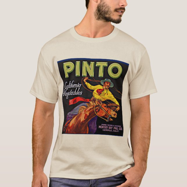 Pinto vegetable crate label t shirt (Framsida)