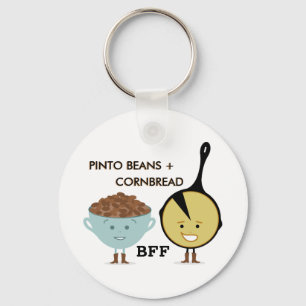 Pintobönor + Cornbread BFF Keychain Nyckelring