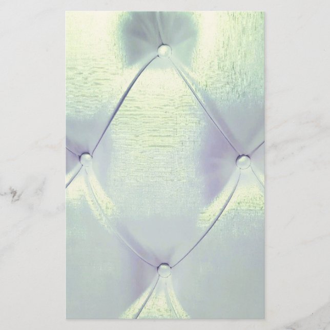 Pintuck-satatin ser silver blå elegant brevpapper (Framsida)